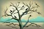 Placeholder: abstract birds perched on branches of crooked tree, in the style of masssurrealism --s 500 --v 6.0