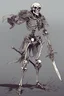 Placeholder: skeleton warrior, anime style