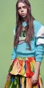 Placeholder: Billie Eilish, skirt, photorealistic, 8k