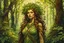 Placeholder: create an oil and watercolor full body portrait of a forest dryad enchantress , with highly detailed, sharply lined facial features, in the deep forest of Brokilon , finely inked, in rustic colors, 4k in the style of Maxfield Parrish