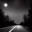 Placeholder: dark road with a small house music cover