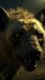 Placeholder: Crafting a terrifying 8K depiction of an evil old hyena face , His presence exudes an unsettling aura of malevolence, instilling fear in all who behold him.