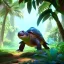 Placeholder: Cute turtle, league of legends, in the jungle, intricate detail, cinematic, 8 k, cel shaded, unreal engine, featured on artstation, pixiv, cartoon style