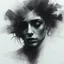 Placeholder: A hauntingly beautiful abstract portrait of a human face emerging from soft charcoal strokes. The figure is partially obscured with blurred, smudged textures, creating an ethereal and ghostly effect. The face conveys subtle sadness and mystery, with deep shadows and faint highlights giving it a timeless ...
