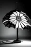 Placeholder: gaming lamp inspired by umbrella, modern design,black and white color