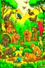 Placeholder: All animals in jungle