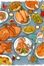 Placeholder: thanks giving turkey line art