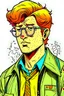 Placeholder: ginger plump teen nerd male by gabriel picolo, 80's