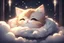 Placeholder: cute anime chibi cat sleeping in a dark room in candleline Weight:1 heavenly sunshine beams divine bright soft focus holy in the clouds Weight:0.9