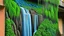 Placeholder: street mural. jungle.water fall.