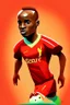 Placeholder: Sadio Mane football player 2d cartoon