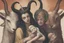 Placeholder: baphomet, attractive woman with head of a goat, holding a human baby, mary mother of jesus composition