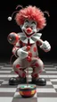 Placeholder: A 3D clown playing with a yoyo