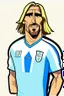 Placeholder: Gabriel Batistuta Argentine football player cartoon 2d