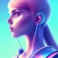 Placeholder: woman teenager, army design, retro futuristic, leather dress, gradient color, BLUE, PINK, CYAN, neon, insanely detailed, 16k resolution, perfect eyes, cinematic smooth, intricate detail