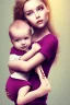 Placeholder: Girl holding baby, cute, beautiful