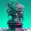 Placeholder: Knight chess piece vs medusa cypberpunk style