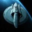 Placeholder: The starship Mercury from Star Trek, a elongated version of the 1701-D with 6 nacelles and a hammer head shark shaped saucer and engineering section