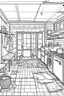 Placeholder: Outline art, house design, laundry room, no shading, no lines, cartoon style, --ar 9:11