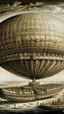 Placeholder: A tannish silver coliseum on an airship in the sky painted by Leonardo da Vinci