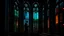 Placeholder: A dark, gothic cathedral where a shadowy figure makes a pact, sacrificing their soul for forbidden knowledge, the stained glass windows casting eerie colors.