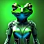 Placeholder: cyberpunk frog, green filter