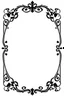 Placeholder: silhouette of a thick black ornamental oval picture frame, black on white vector