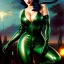 Placeholder: fullbody portrait 'beautiful booty Sexy Busty CatWoman',wearing skintight latex suit,crystal clear green eyes,painting by gaston bussiere, greg rutkowski, yoji shinkawa, yoshitaka amano, tsutomu nihei, donato giancola, tim hildebrandt, oil on canvas, cinematic composition, extreme detail,fit full head inside picture,32k