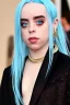 Placeholder: Billie Eilish, full body, on the bed, pale skin, high detail, realistic, 8k, not to be distinguished from a photo, identical pupils