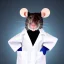 Placeholder: Rat cartoon happy lab coat lightning bolt