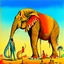 Placeholder: Blind men and the elephant parable, conceptualizing the elephant through sense of feel, neo surrealism, by Salvador Dali, Indian Parable.