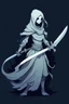 Placeholder: female ghost wielding a sword