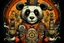 Placeholder: steampunk panda in moutai whiskeychinadesign