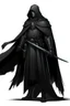 Placeholder: A commander with a black cloak and a long coat with long combat boots and a long spear with his Helmet under his cloak