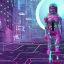 Placeholder: cyborg female future city