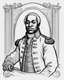 Placeholder: Outline art for coloring pages with Ignatius Sancho, white background, sketch style, only use black outline, white background, no shadows and well and clear outline