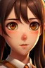 Placeholder: An OC Female school Girl face close up for pfp