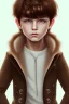 Placeholder: 10 year old boy, brown hair, bangs, cute, beautiful