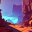 Placeholder: FROM THE PLAYER,stylized,canyon,dungeons map,post apocalyptic,AI,futuristic,roboquest,4k,details stylized,boss enermy,rogulikes