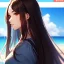 Placeholder: red long haired woman, casual clotting, realistic, HD4k, watery cloud background, close up shot,