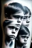 Placeholder: A simple black and white tattoo of three sons, aged 12, 8 and 5