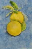 Placeholder: blue lemon painting on a white background