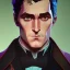 Placeholder: Portrait of a 30 year old warlock like Henry Cavill, Sherlock Holmes and Mary Poppins