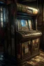 Placeholder: "A very old paints cracked dirty abandoned jukebox in an abandoned bar insanely detailed octane render trending on artstation, 8k artistic photography, photorealistic concept art, soft natural volumetric cinematic perfect light, chiaroscuro, award-winning photograph, masterpiece, oil on canvas, Raphael, Caravaggio, Greg Rutkowski, people, beksinski, Giger