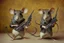 Placeholder: pulp-fiction costumed taxidermy mice with guns in hands