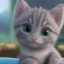 Placeholder: a cute, gray Kitten