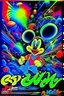 Placeholder: nostalgic Blast from the Past rave party poster cheerfull disney abstract