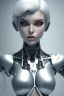 Placeholder: cyborg, white hair, sexy, perfect, real, dream