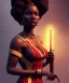 Placeholder: Negra Francisca, beautiful, curvy body, mature African slave, simple red fabric dress, beautiful long black hair, red headband, head and shoulders portrait, holding glass of wine, 8k resolution concept art portrait by Greg Rutkowski, Unreal Engine 5 volumetric lighting