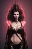 Placeholder: Kim Basinger as evil queen in black leather, busty, cleavage, curvy, angry, stern look. character design by cory loftis, fenghua zhong, ryohei hase, ismail inceoglu and ruan jia. unreal engine 5, artistic lighting, highly detailed, photorealistic, fantasy